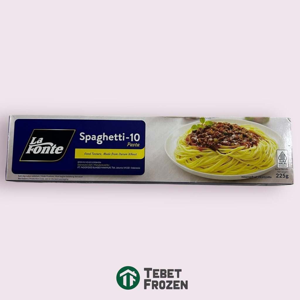 

LAFONTE SPAGHETTI 225GR - TEBET FROZEN