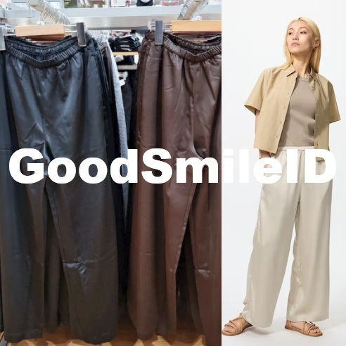 SALE Women Celana Rileks Satin Easy Pants Piyama Loungewear Wanita JASTIP UNIQLO