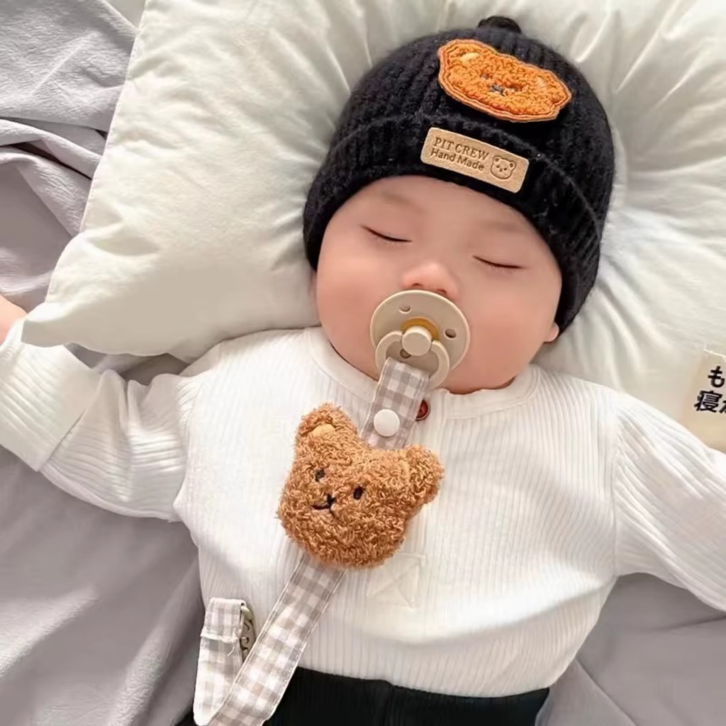 Topi Bayi Baru Lahir Topi Rajut Anak 3 Bulan-2 Tahun Topi Kupluk Beanie Ala Korea Motif Beruang Tedy