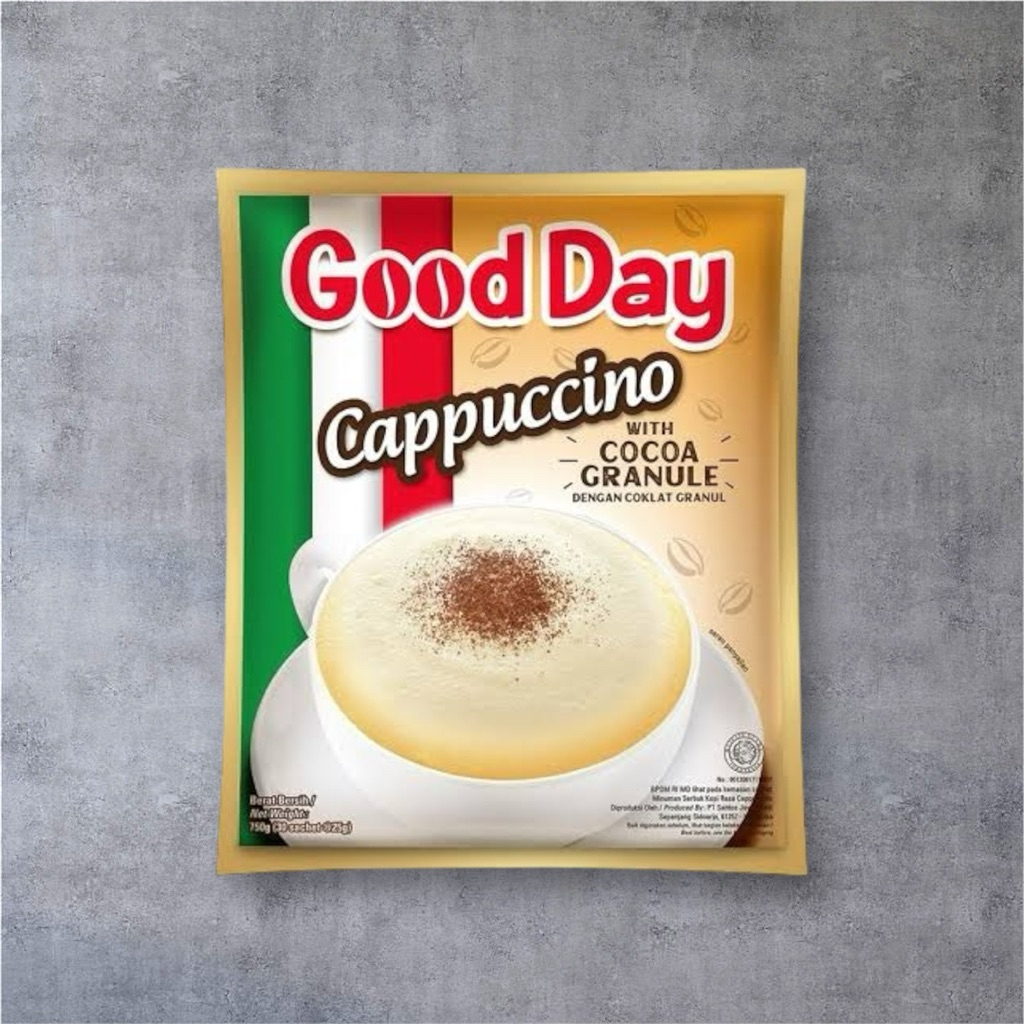 

Kopi Good Day Cappuccino 25gr Serenceng isi 10 Sachet