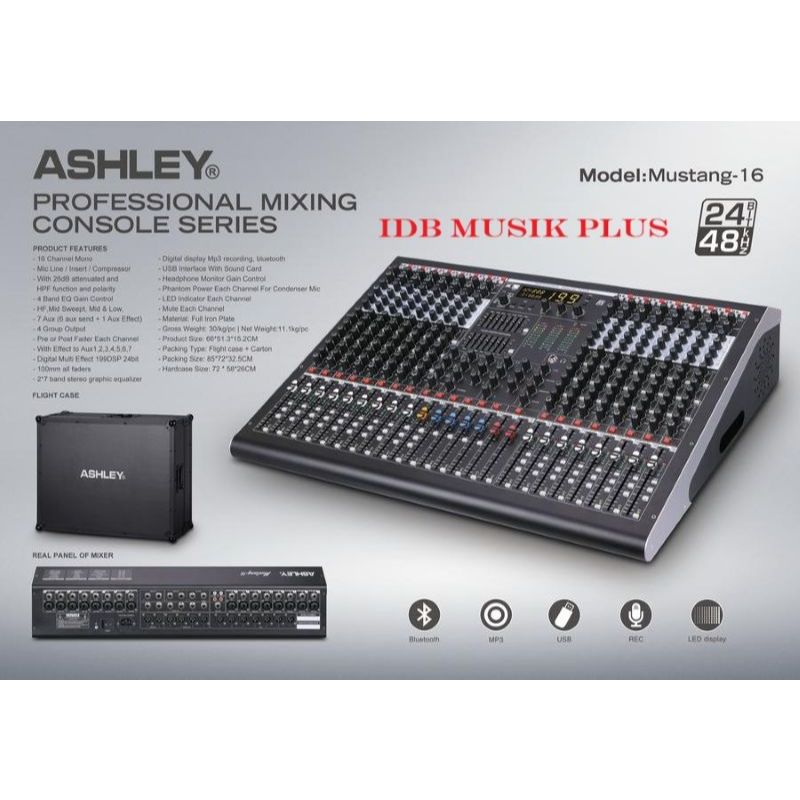 Mixer 16 Ch Ashley Mustang16 Mustang 16 Original