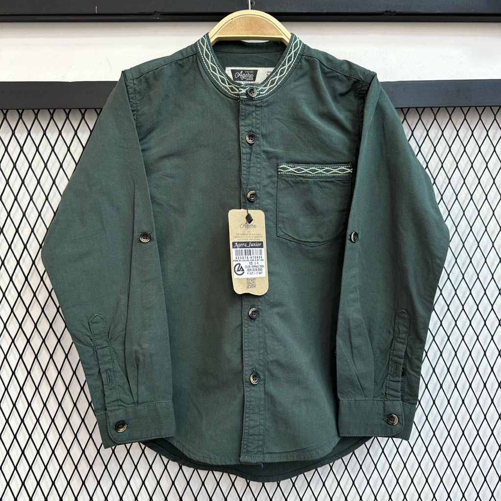 baju koko anak anak agera junior lengan panjang