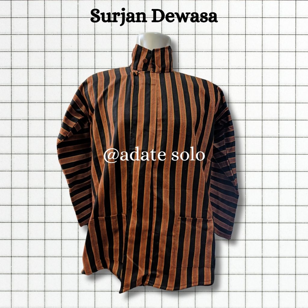 Baju adat pria|Surjan Dewasa|Surjan lurik Dewasa|Surjan lurik pria