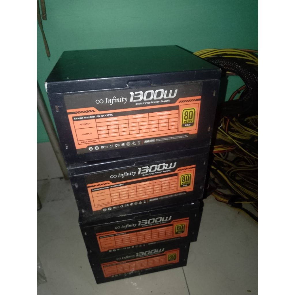 Power Supply PSU 1300 watt Infinity IN-1300BTC ex Mining
