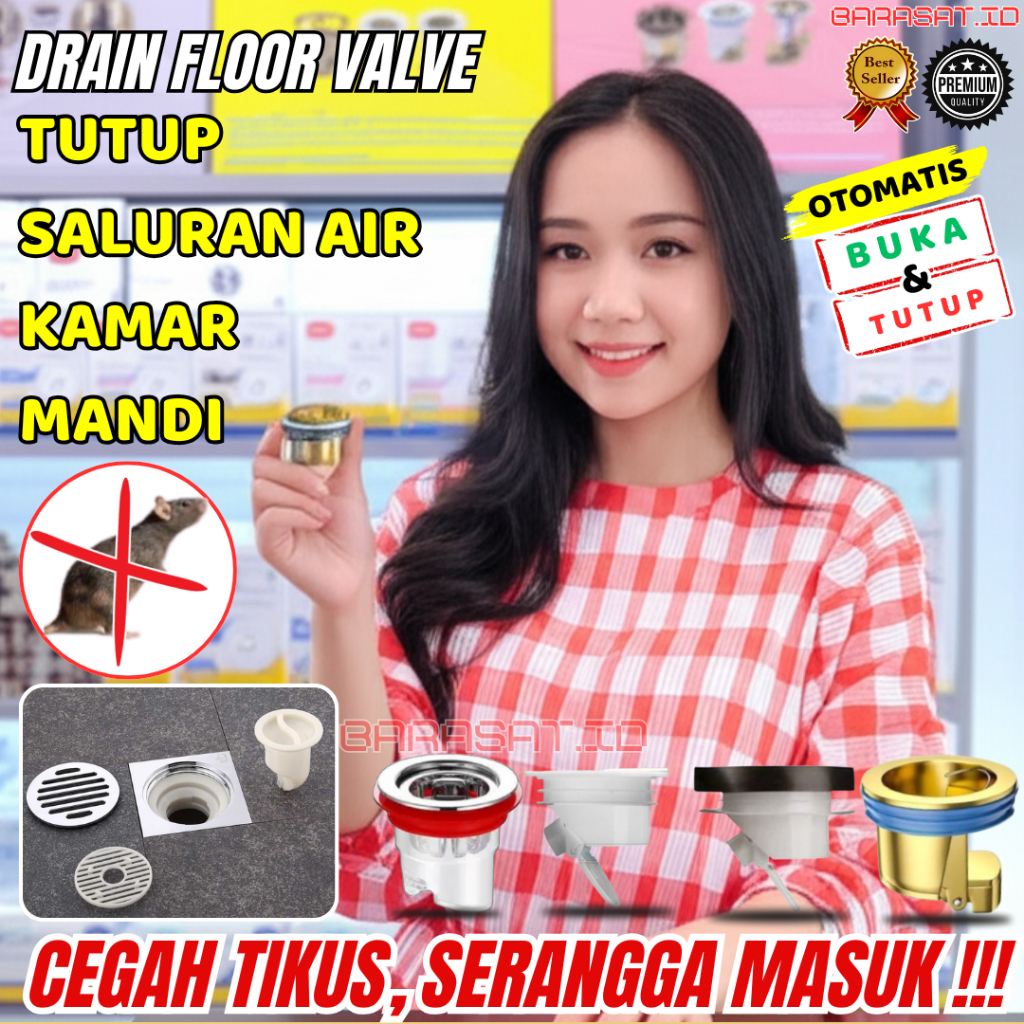 Cegah Tikus Masuk Saluran Air Kamar Mandi Anti Kecoa Penutup Saluran Air Toilet Buka Tutup Otomatis