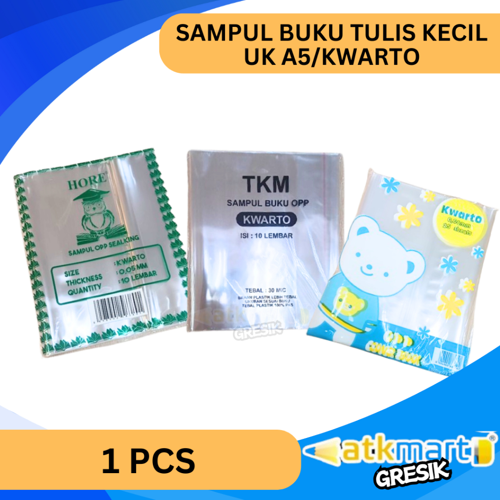 

SAMPUL PLASTIK BUKU TULIS KECIL UKURAN A5 / KWARTO / SAMPUL OPP BUKU SEKOLAH ANAK 10 / 25 LEMBAR