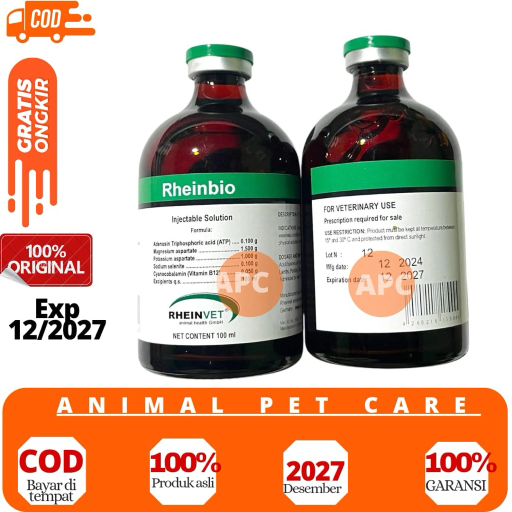 Rheinbio 100 ml - Injeksi ATP Penguat Otot dan penambah stamina