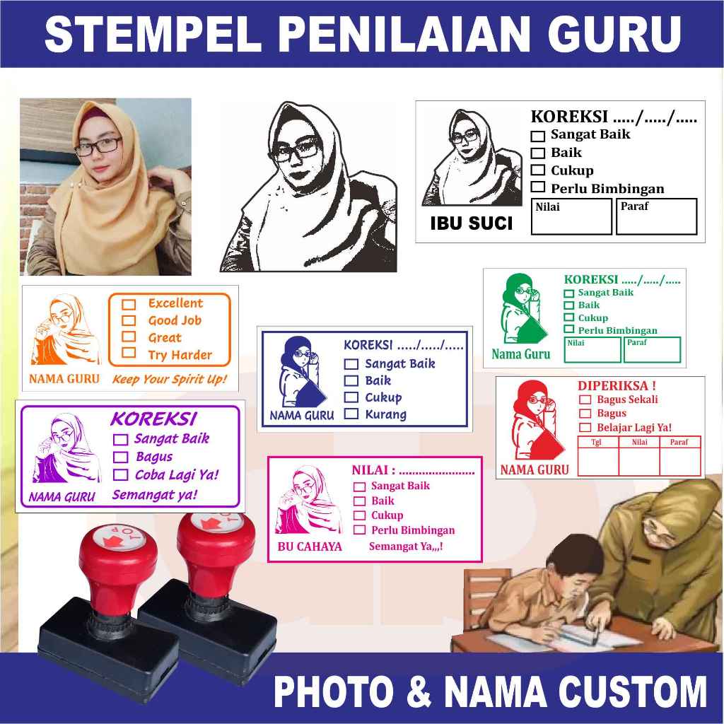 

Stempel Nilai Guru Bisa Custom Desain Suka Suka