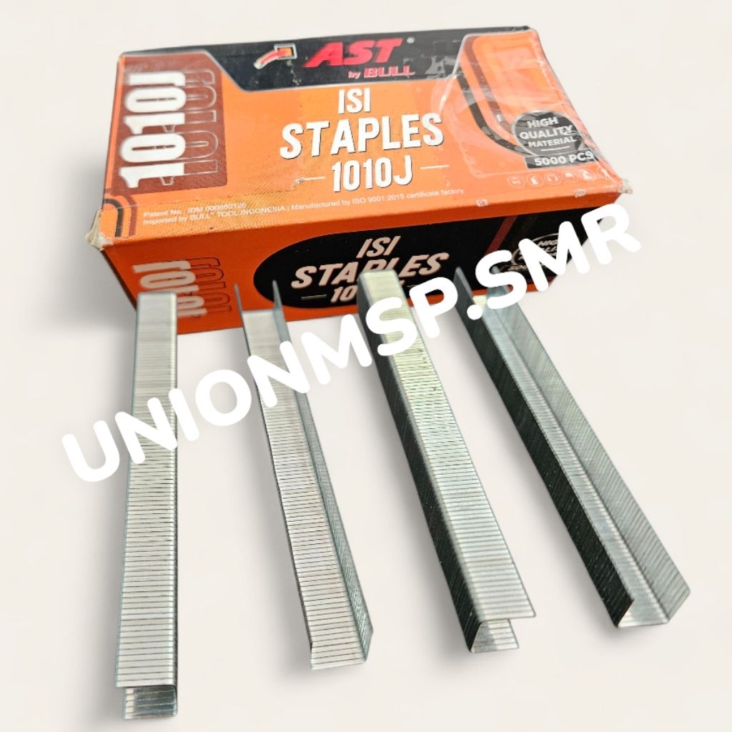 

Isi Staples AST 1010J 10mm by BULL | Isi Ulang Staples 5000 PCS | Kawat Staples 1010-J High Quality Material