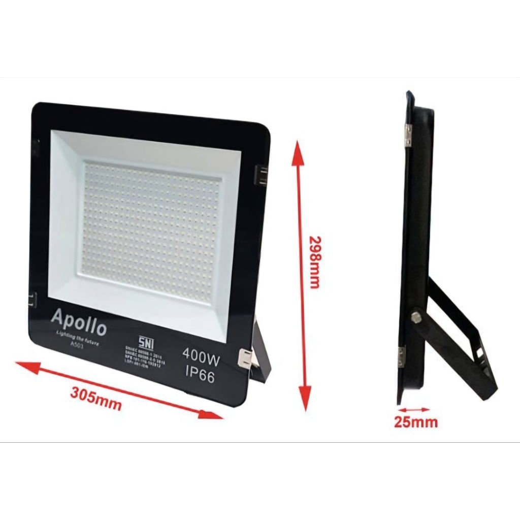 Lampu Floodlight LED 400Watt 400 W Watt Sorot Apollo 400W Lampu Tembak IP66