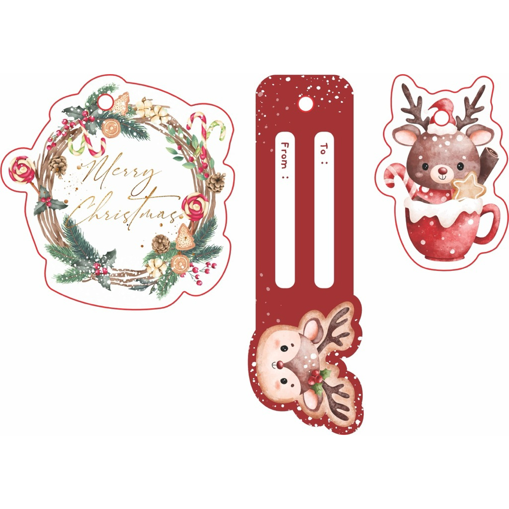 

Hang Tag Natal Set isi 3 Hang Tag Christmas Set Tag Hampers Natal