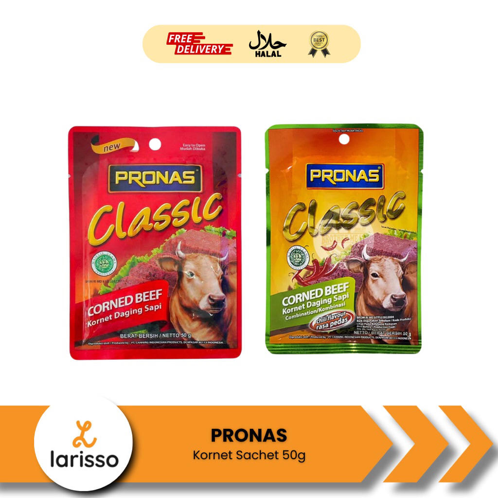 

Pronas Kornet Sachet 50gr - Pronas Kornet Sapi/Kornet Beef