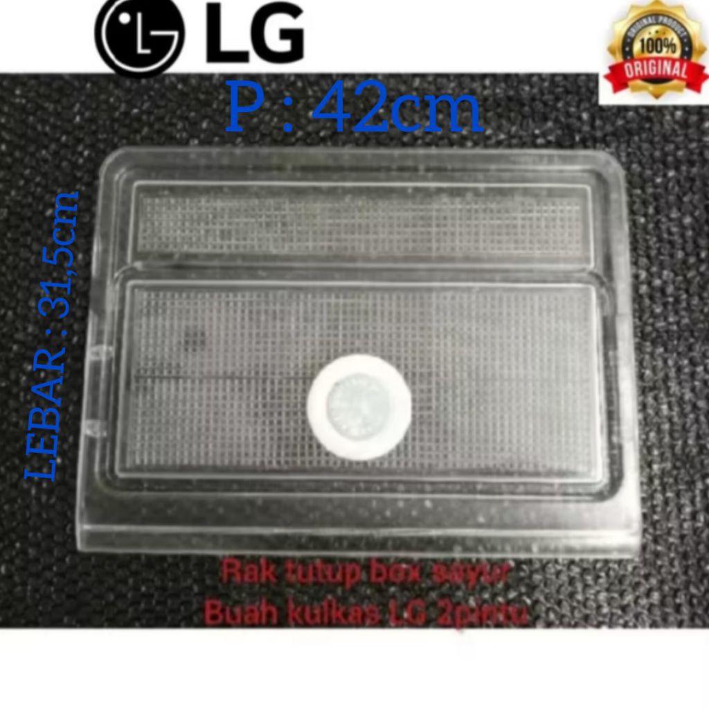 RAK KULKAS.RAK TUTUP BOX SAYUR/BUAH.KULKAS LG 2PINTU SERI.GN-V-212/222 SECOND ORIGINAL