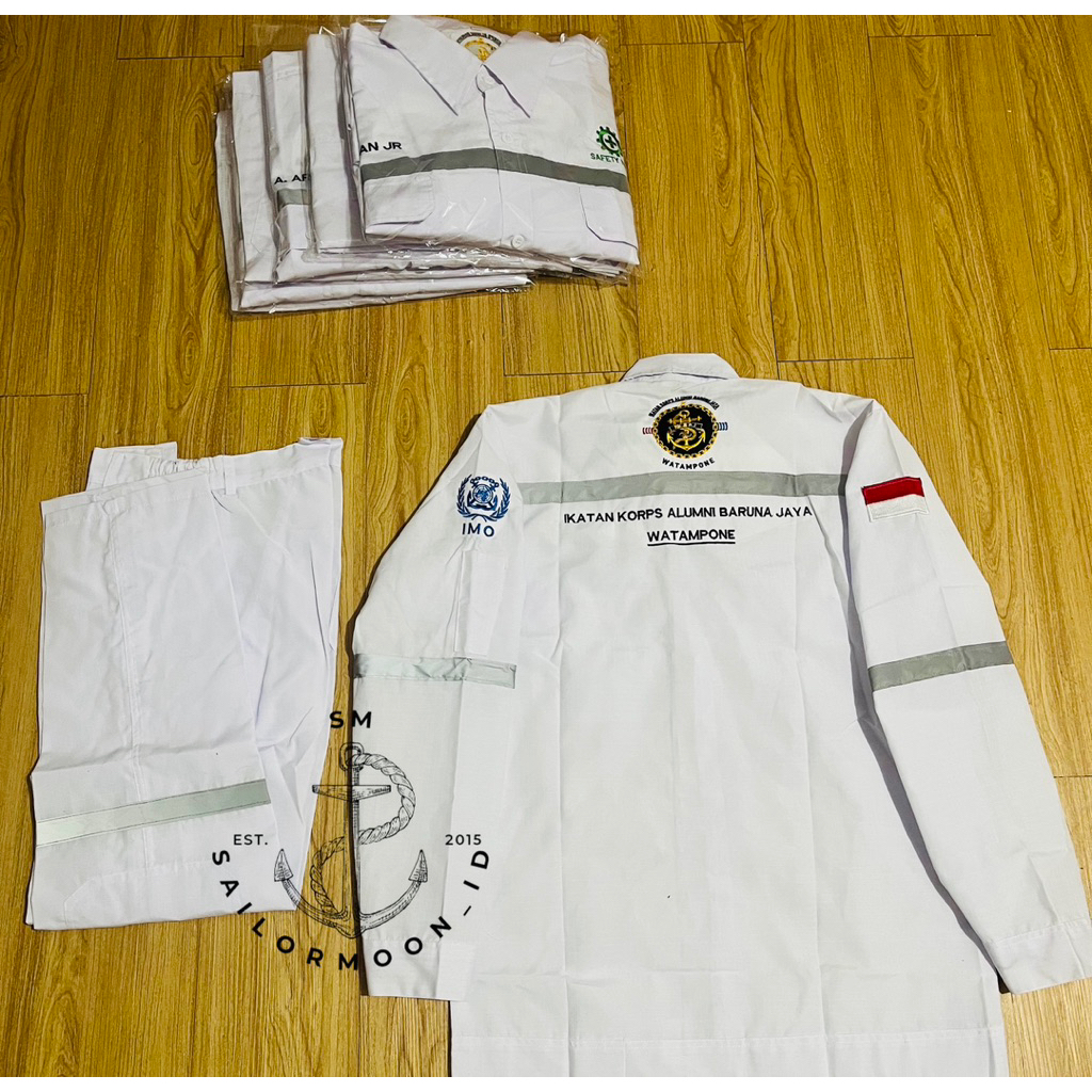 CUSTOM BORDIR WEARPACK SAFETY WEARPACK PELAUT CUSTOM BORDIR BEBAS DESIGN BORDIR LOGO WERPACK BEBAS D