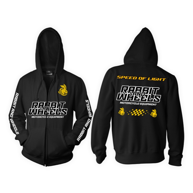 JAKET HOODIE ZIP RABBIT AND WHEELS