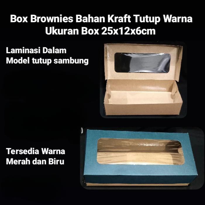 

Dus Brownies Bahan Kraft Tutup Warna Ukuran Box Ukuran 25x12x6cm Laminasi Dalam Dijual Per 10 bh Warna Biru
