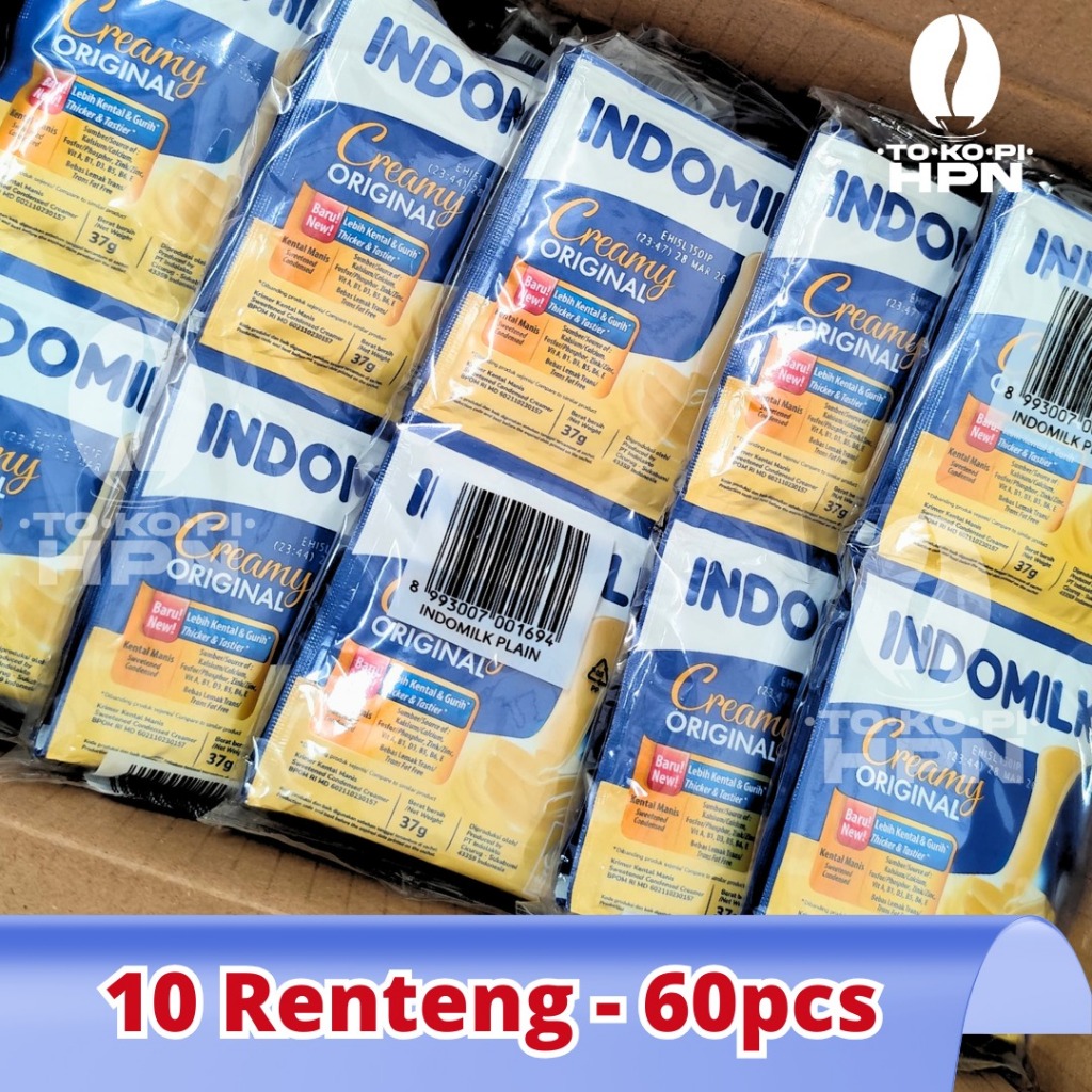 

(10 Renteng) INDOMILK Susu Kental Manis Sachet 37g Creamy Original & Swiss Choco