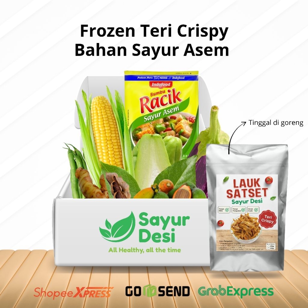 

Menu SatSet Sayur Desi | Frozen Teri Crispy & Bahan Sayur Asem