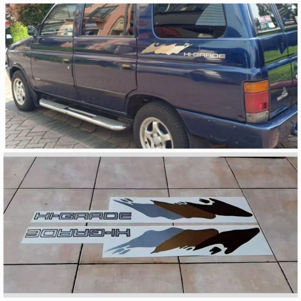 List body stiker Isuzu Panther Hi Grade 2.3L tahun 1995 - 2000 an/ List body stiker Panther Hi Grade