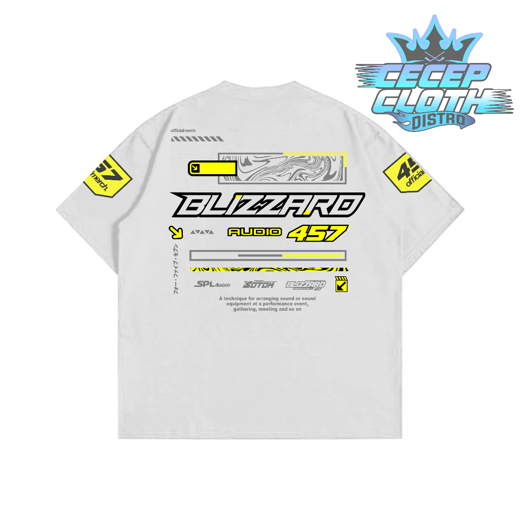 T-Shirt Kaos Blizzard Audio / baju Sound System cotton combad 24s