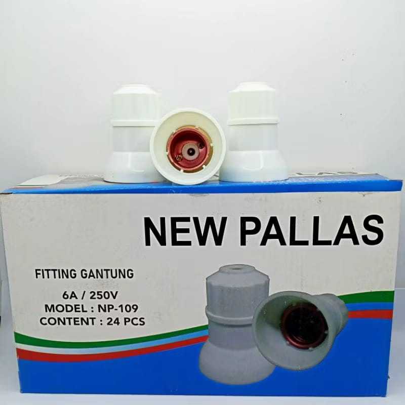 Fitting Gantung New Pallas 109 Putih / Fitting Lampu Gantung Outdoor Indoor
