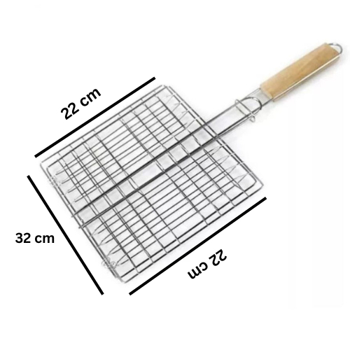 Panggangan Ikan Bakar Anti Lengket Stainless 32 x 22 cm / bakaran jepit / pemanggang jepit