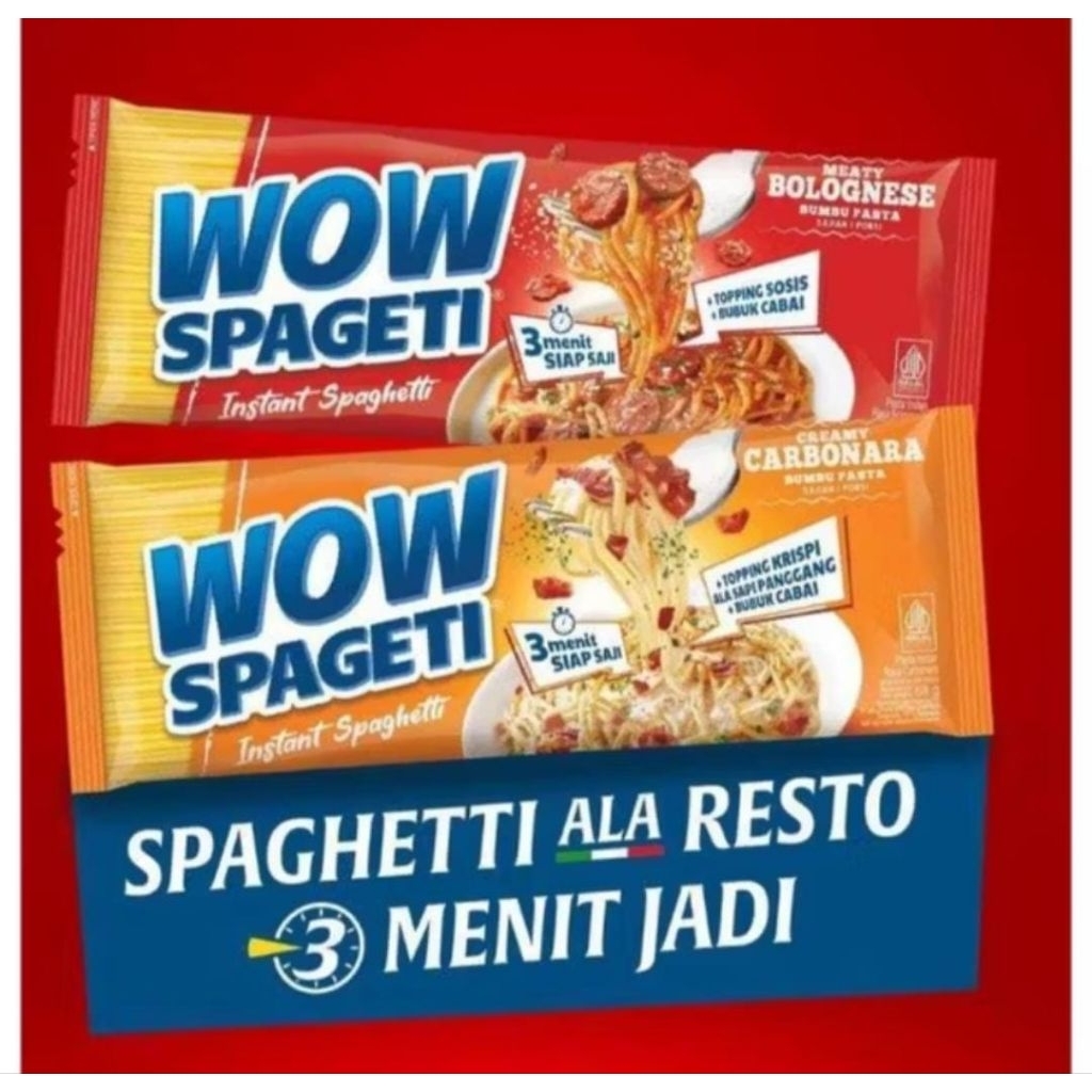 

spageti WOW,, mealty bolognase , creamy cabonara (PROMO)