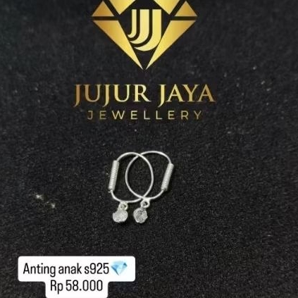 [JJJ]Perhiasan perak anting kolong mainan mata satu silver s925