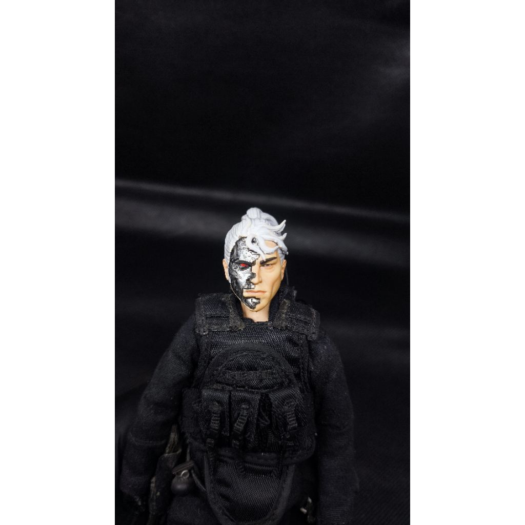 Headsculpt custom kitbash Samurai Cyborg Action figure