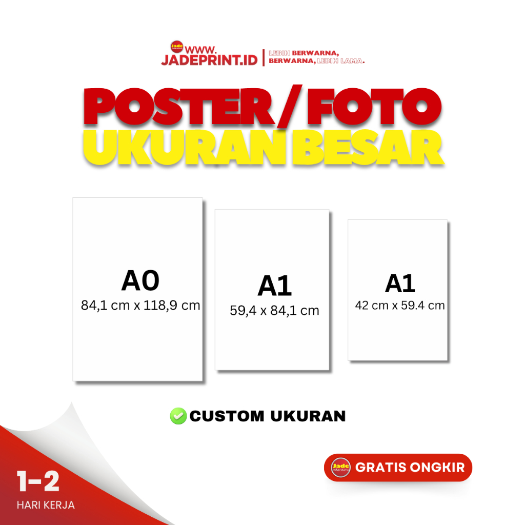 

[LUSTER PAPER / ALBATROS / RITRAMA] CETAK CUSTOM UKURAN CUSTOM