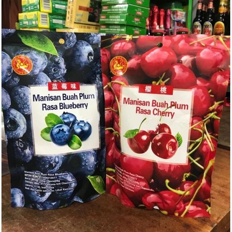 

Manisan Buah Plum Rasa Cherry Blueberry Peach Prune Chen Liang Ji 220gr 138gr