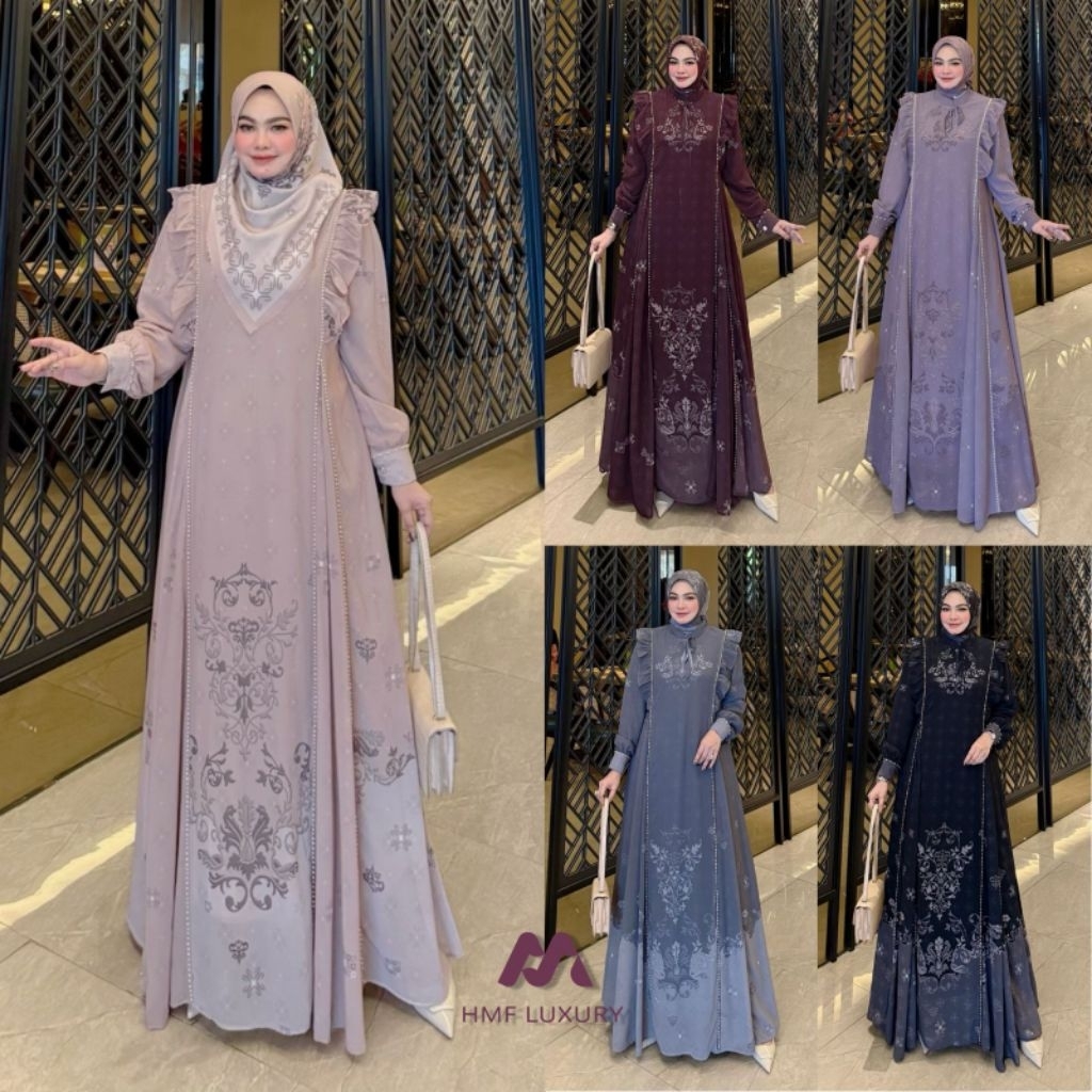 SAHARA DRESS SET HIJAB BY HMF LUXURY