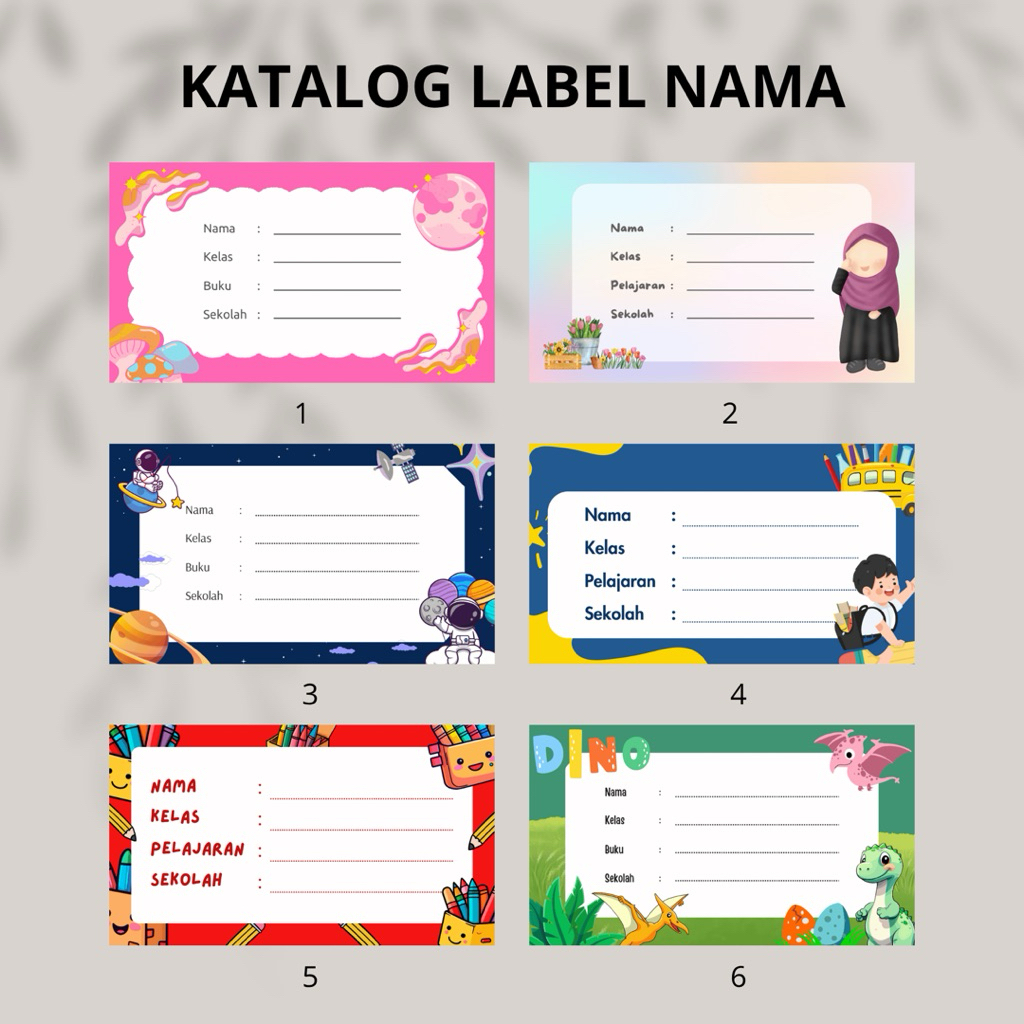 

ISI 20 pcs - Label Nama Buku Pelajaran / Stiker Nama Custom