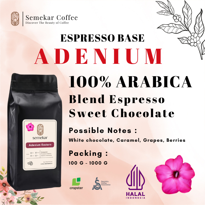 

Semekar Coffee - Kopi Adenium Espresso Chocolate Specialty Blend Arabica Roasted Beans