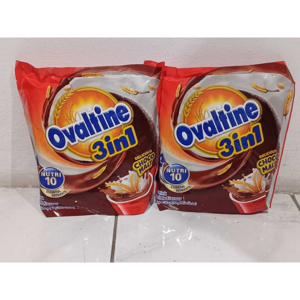 

OVALTINE 3in1 Bubuk Malt Coklat Thailand (30g x 20 sachet) Ovaltine 3 in 1 malaysia Minuman Coklat Ori