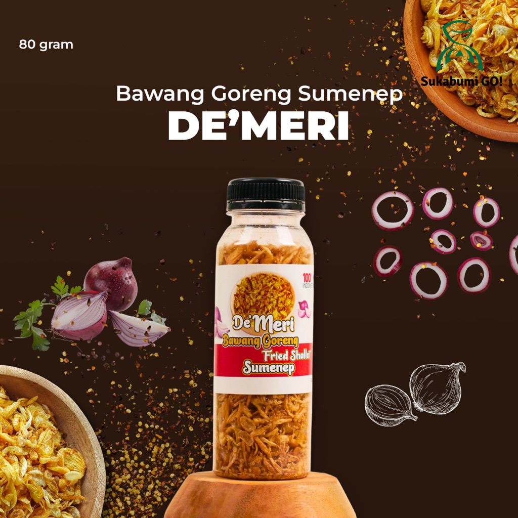 

Bawang Goreng Sumenep De’Meri (80gr | 110gr | 200gr)