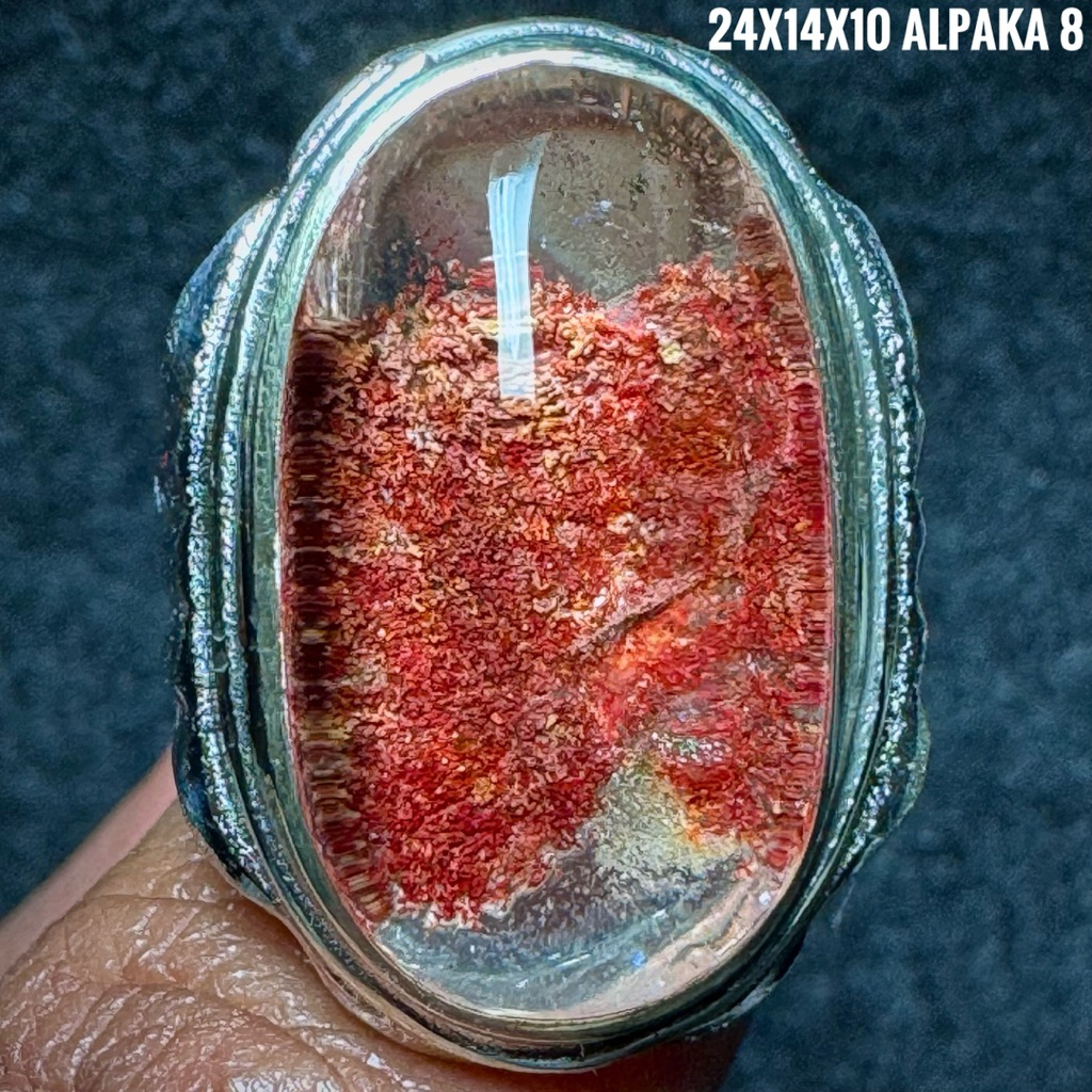 Cincin Batu Akik Natural Kecubung Karang