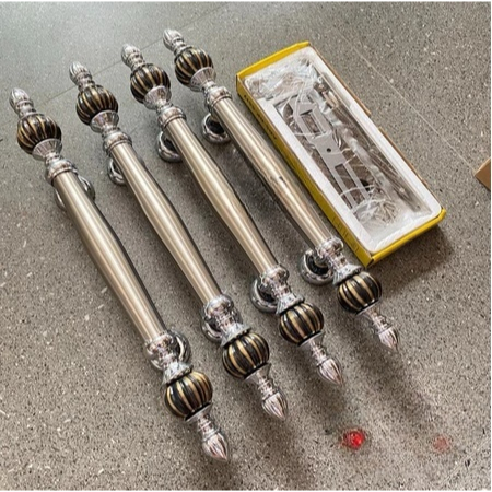 Paket Lengkap Tarikan Gagang Handle Hendel Daun Pintu Rumah Antik Klasik Set Kunci Konci Pintu Stain