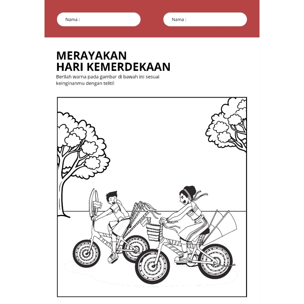 

Kertas Mewarnai / Kertas Gambar tema Lomba Agustusan