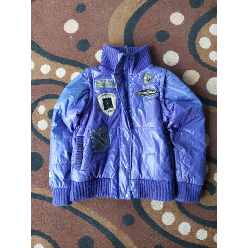 jaket gelembung vintage ungu