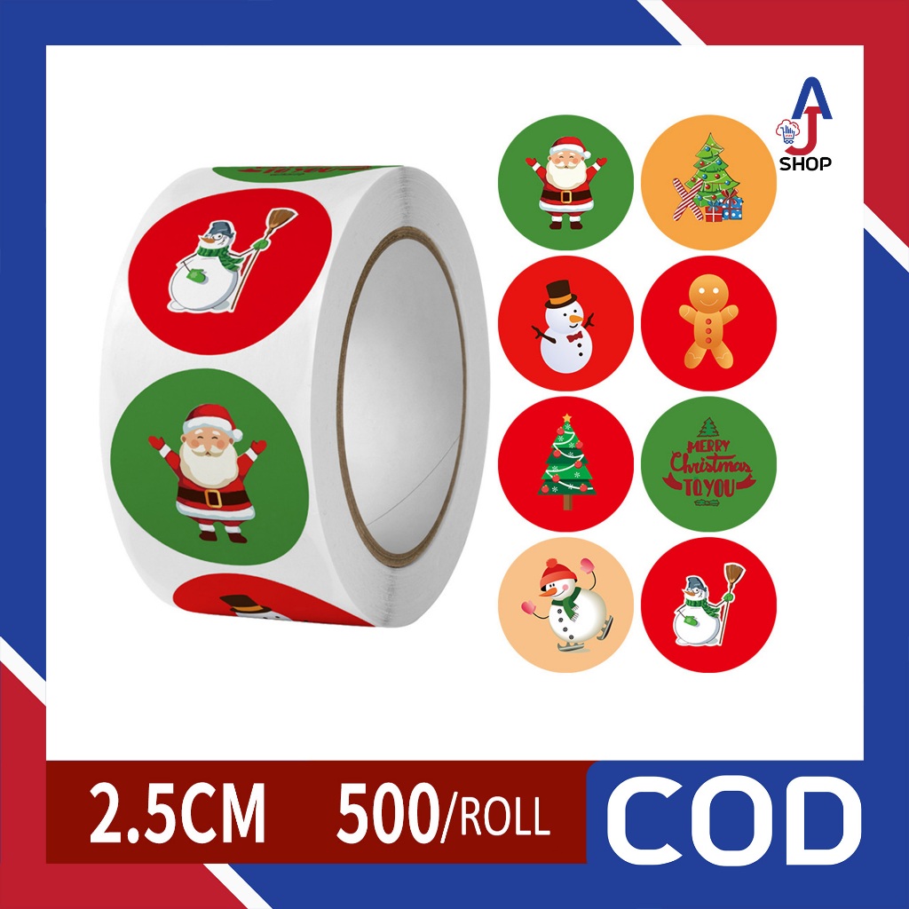 

AJ - Sticker Merry Christmas 500pcs/roll Kode N005