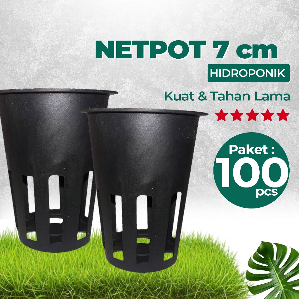 Netpot Hidroponik Diameter 7 cm Isi 100 Buah untuk Sistem Tanam Air