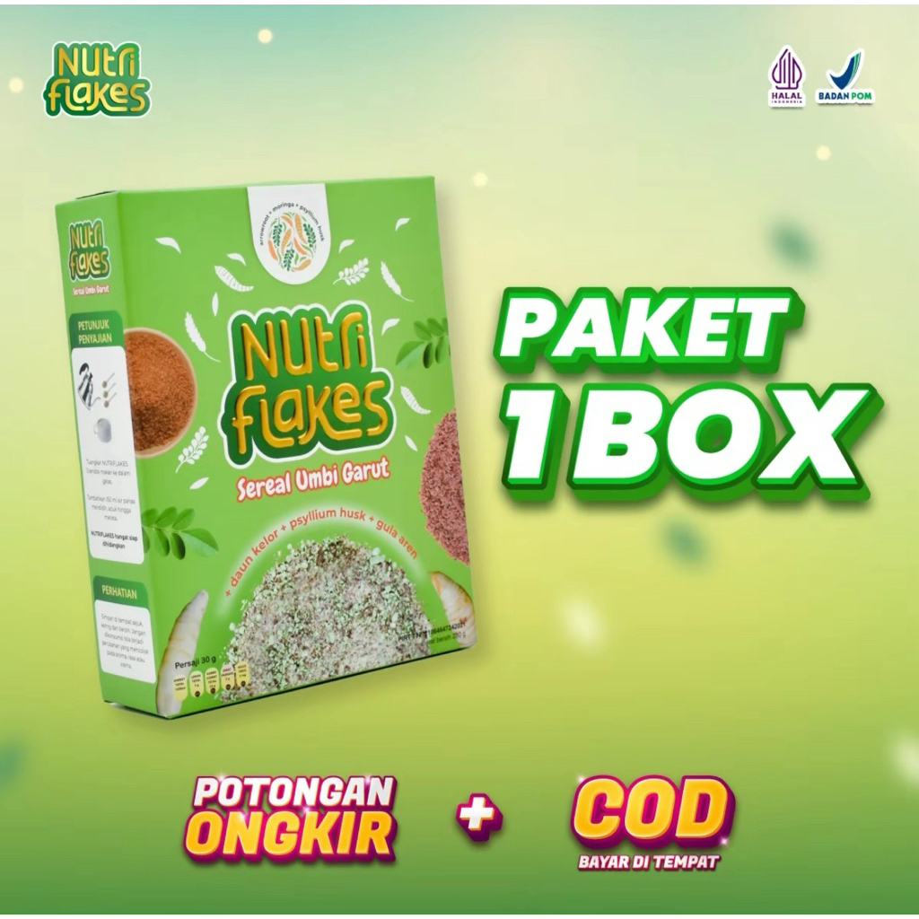 

Nutriflakes Sereal umbi garut untuk asam lambung gerd
