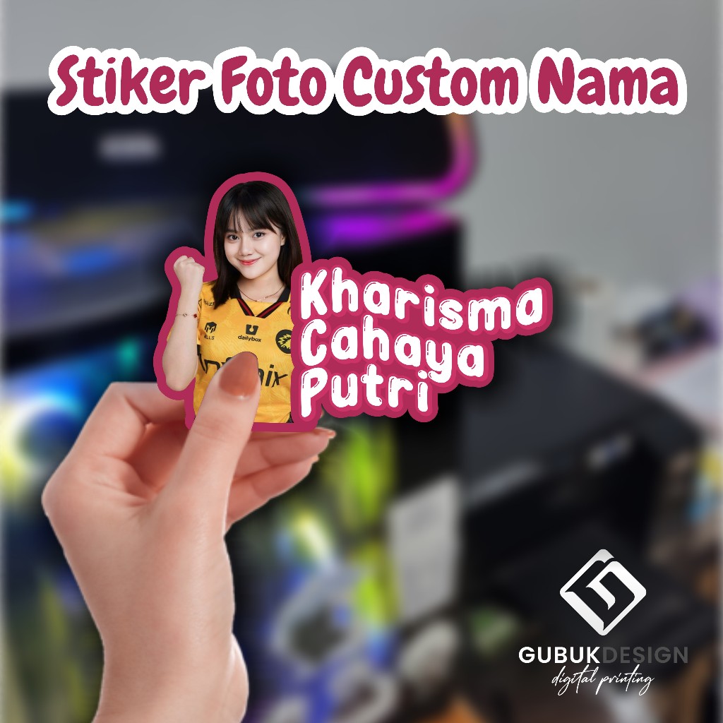 

Stiker Custom Foto Dan Nama Free Desain - SGD002