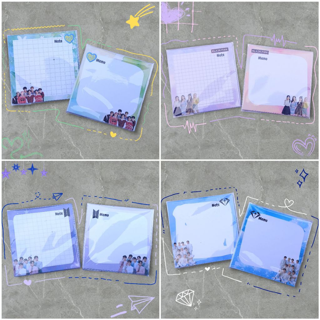 

Memo Pad KPop bisa untuk freebies paper greeting