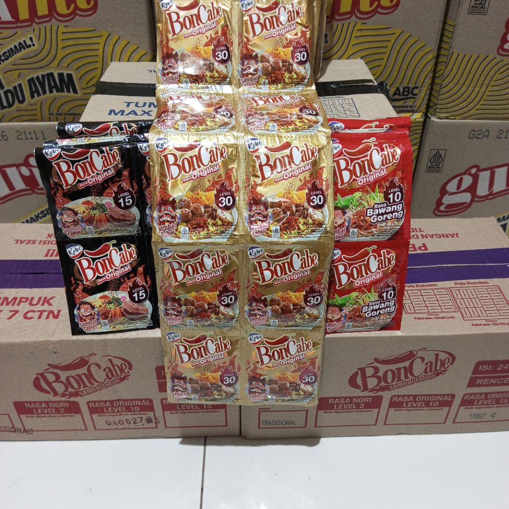 

BONCABE Sachet Rasa Original Level 10 / Level 15 / Level 30 - per DUS ( 240 sachet / 20 renceng )