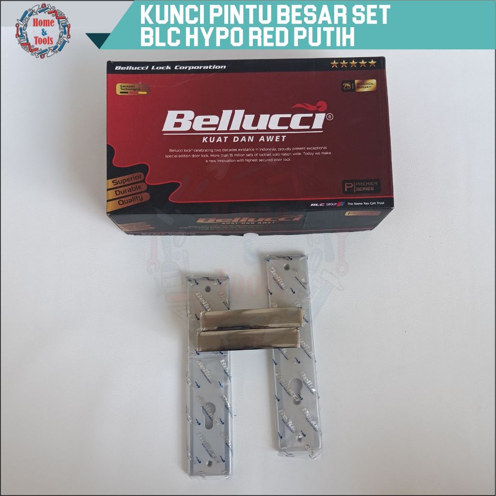 KUNCI PINTU BESAR SET BLC RED HYPO RED PUTIH / KUNCI PINTU SET / DOORLOCK
