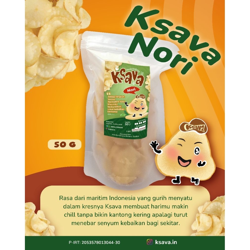 

Kripik Singkong Ksava Nori 50gr