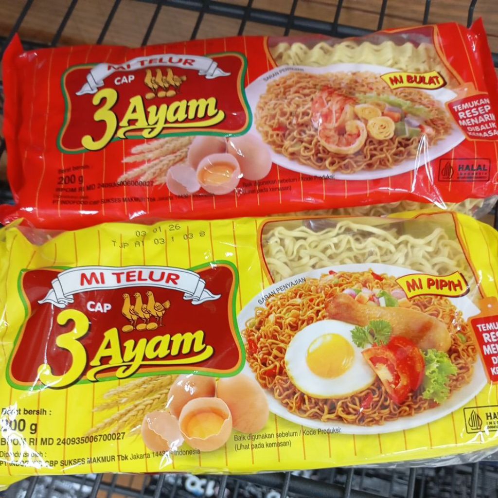 

Mi Telur 3 Ayam 200gr