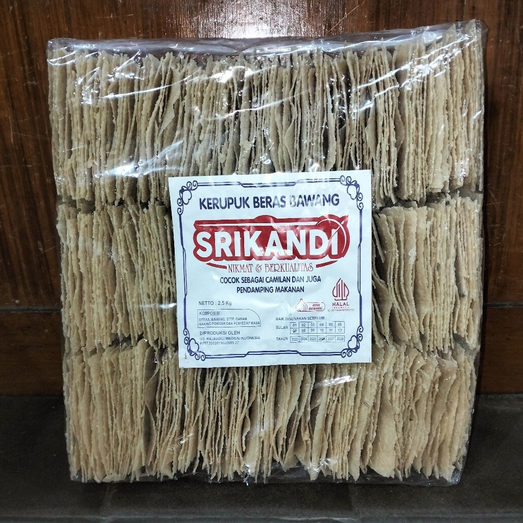 

2,5kg Kerupuk Beras Bawang SRIKANDI nikmat dan berkualitas